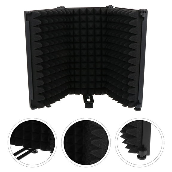 Homoyoyo Microphone Windshield Black High Density Foam Mic Cover Noise Reduction for Recording Studio Podcast