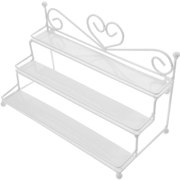 Homoyoyo Nail Display Rack Nail Polish Organizer Holder Metal White 1Pack 10.6X6.9X6.7In