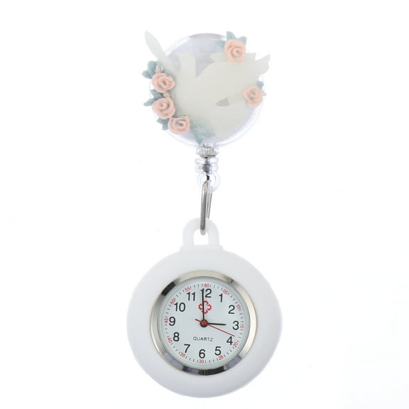 Homoyoyo Fob Watch Clip- Watch Plastic Case Fashionable Design for Healthcare Professionals