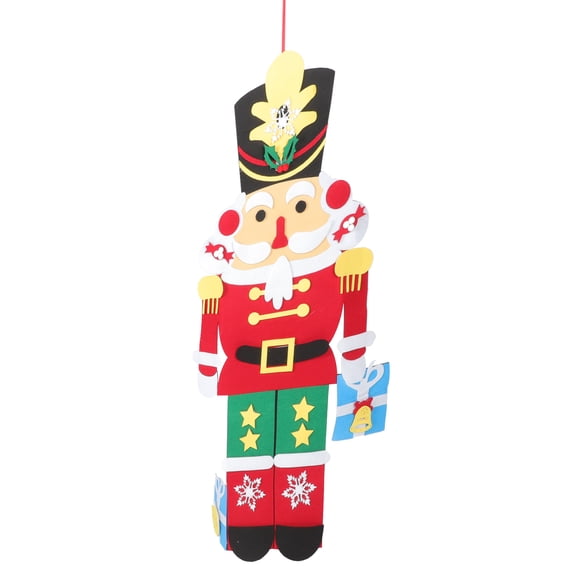 Homoyoyo Xmas Felt Nutcracker Decorations Sturdy and for Holiday 1Set