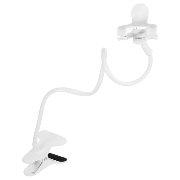 Homoyoyo White Adjustable Gooseneck Cell Phone Holder Stand for Recording, Live Streaming, Video Calls, and Hands-Free Use