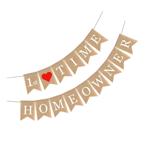 Homoyoyo Burlap Banner Garland Linen Bunting in Multiple Colors for Party Decorations, Events, Weddings, and Celebrations - 1 Set