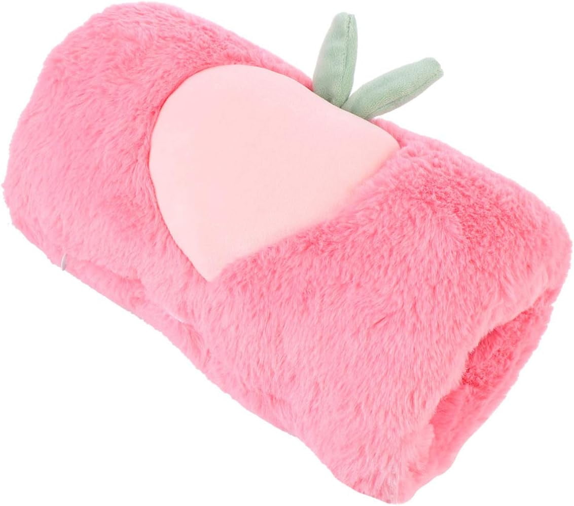 ABPETE Peach Pattern Winter Hand Muffs - Faux Fur Plush Hand Warmers for Women & Girls