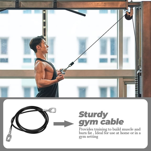 Homoyoyo Portable Sturdy Gym Cable Black for Smooth Consistent Exercise