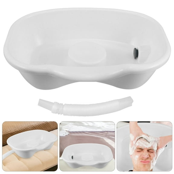 Homoyoyo White Plastic Hair Washing Basin for Home Use Enhanced Support