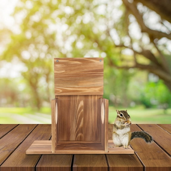 Homoyoyo Squirrel Food Container with Simple Practical Design for Outside Feeding