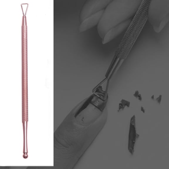 Homoyoyo Golden Nail Pusher Cuticle Trimmer Manicure Tool for Nail Art Comfortable Grip