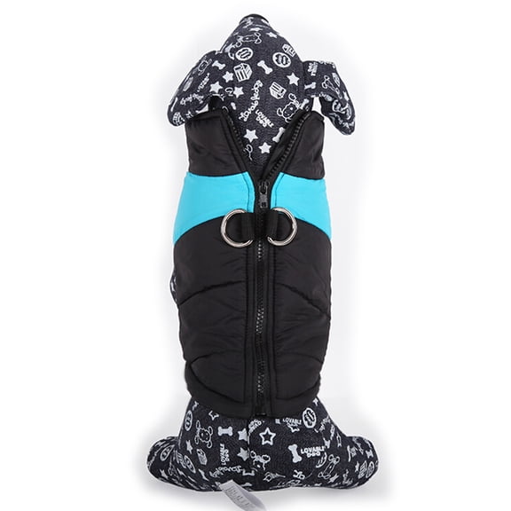 Homoyoyo Pet Windproof Vest Pet Ski Vest Cotton 1Set Blue
