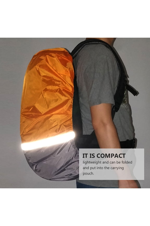 Snowproof Schoolbag Rain Cover in Gray and Orange, Backpack Protector, 1 Piece