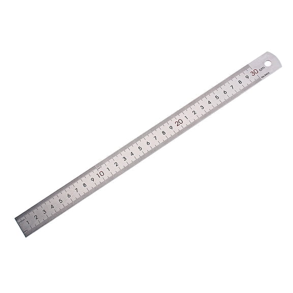 Homoyoyo Straight Ruler Silver Portable for Graphic Design and Carpentry Smooth Edges