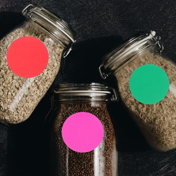 Homoyoyo Assorted Color Copper Sealing Label Stickers for Bottles, Packages, Files - 50 Sets Adhesive Labels