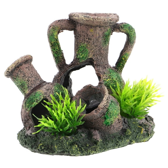 Homoyoyo Retro Style Aquarium House Shelter Fish Tank Accessory for Multi Fish Tanks 1 Piece