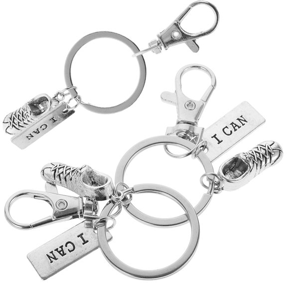 Homoyoyo 3Pcs Sneaker Keychain Set Zinc Alloy Stylish Running for Home and Outdoor Use
