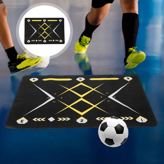Homoyoyo Polyester Soccer Footstep Training Mat for Superior Stability and Quiet Workouts Multi
