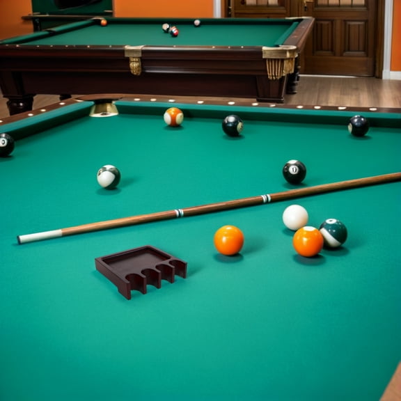 Homoyoyo Brown Beech Wood Pool Cue Holder Rack for Table and Room Storage, Billiard Stick Organizer