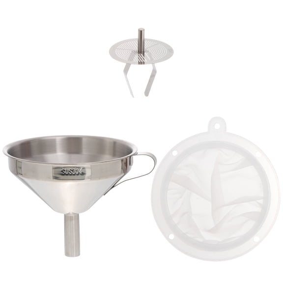 Homoyoyo Stainless Steel Funnel Set for Kitchen Use, , Liquid and Powder Transfer, and Easy to Clean