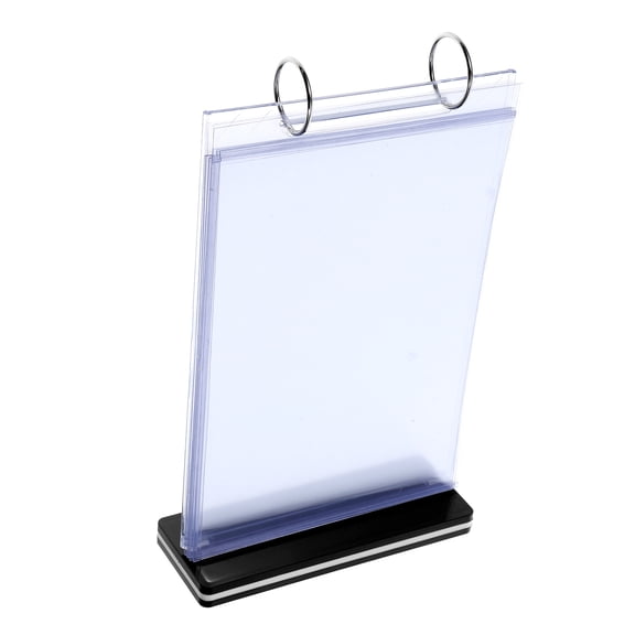 Homoyoyo PVC Tabletop Menu Display Rack for Retail Stores, Restaurants, Cafes, Clear Sign Holder