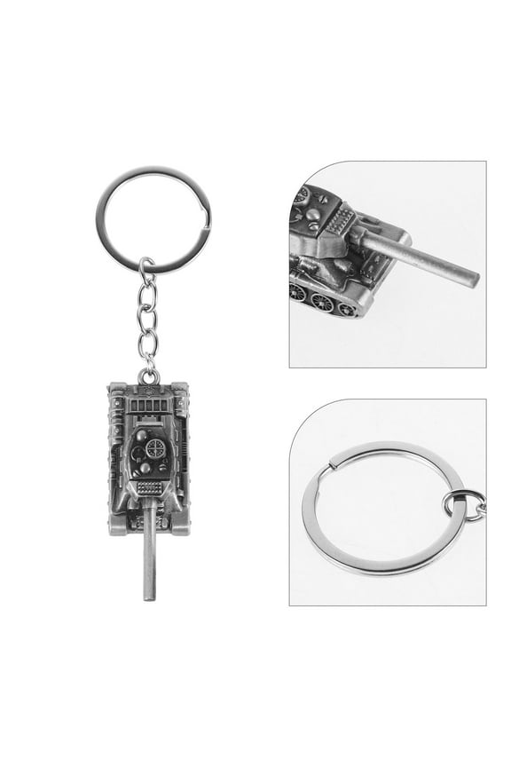 Tank Keyring Alloy Fashion Keychain Silver Key Attachment Daily Use 1Pack