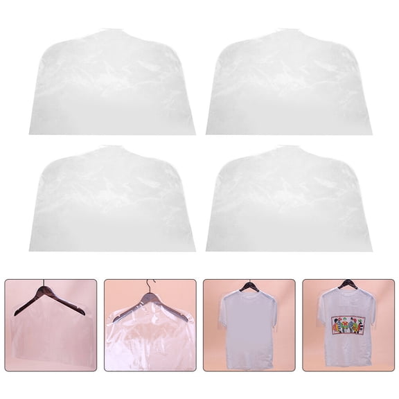 Homoyoyo 6Pcs Transparent Hanging Garment Bags Clothes Covers Protective Reusable Storage Bags