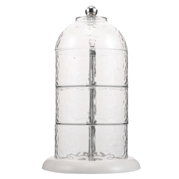 Homoyoyo Compact Transparent Makeup Organizer for Home Dressing Table with Special Puff Storage