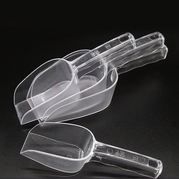 Homoyoyo Clear Ice Scoop Comfortable Grip Versatile Kitchen Tool 4Pcs