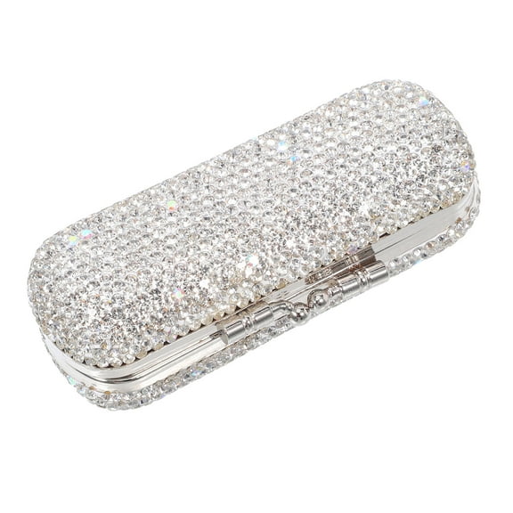 Homoyoyo Portable Lipstick Organizer Case with Rhinestone Design, Travel Makeup Storage for Cosmetics and Beauty Essentials