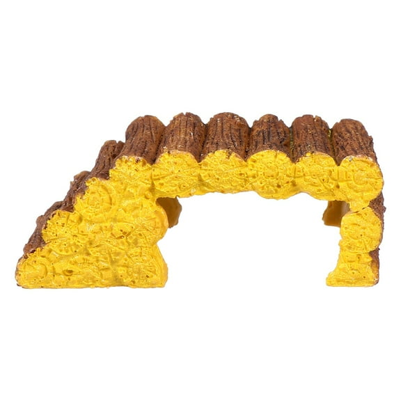 Homoyoyo Turtle Tank Climbing Rocks Fish Tank Decor Yellow Resin 1Pack