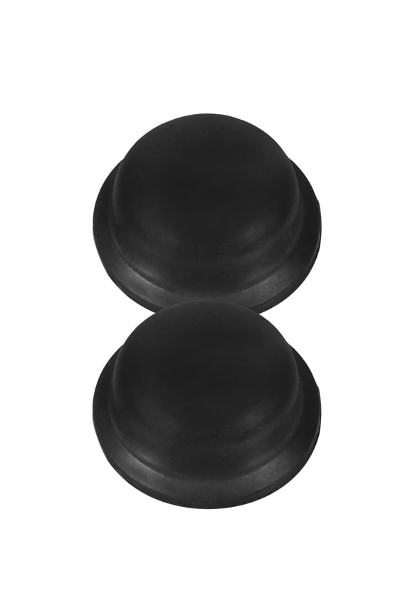 2Pcs Black Umbrella Tip Caps Replacement Covers Durable Threaded End Protectors