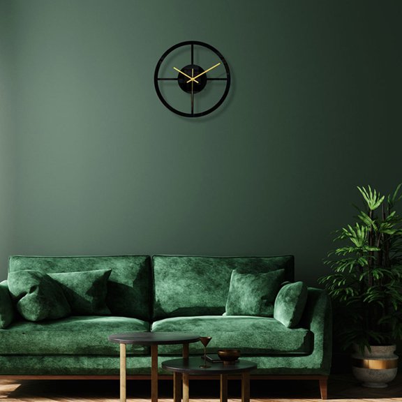 Homoyoyo Unique 3D Wall Sticker Clock Acrylic Black Mute Hanging 1Set For Club And Bar Decoration