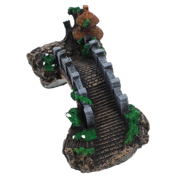 Homoyoyo Fish Tank Bridge Aquarium Decor Assorted Color Resin Craft for Lifelike Aquariums