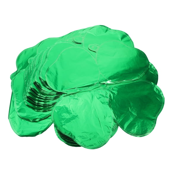 Homoyoyo 50Pcs Green Four Leaf Clover Festival Balloon Aluminum Foil