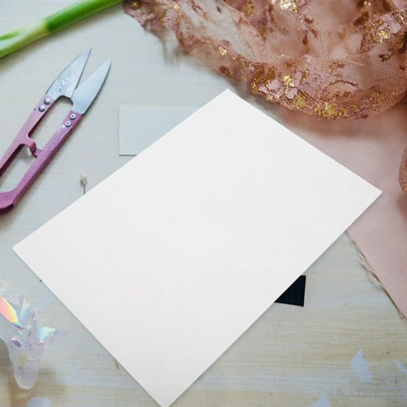 Homoyoyo Self Adhesive White Water Soluble Fabric Embroidery Paper for Clean Washable Finish