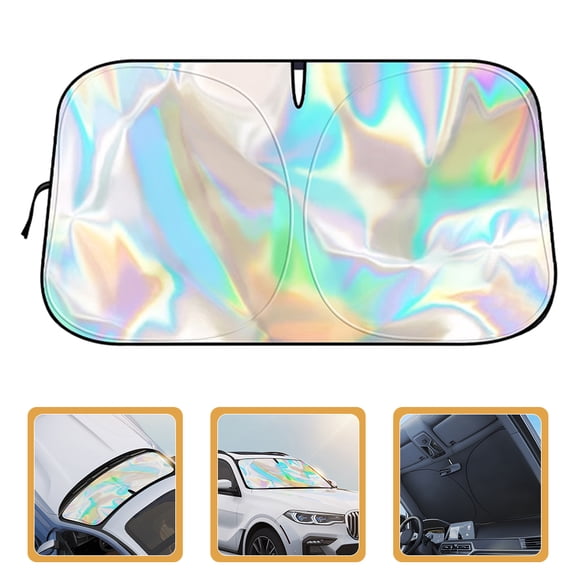 Homoyoyo Car Sunshade, Silver Reflective Material for Front Windshield, Easy to Use