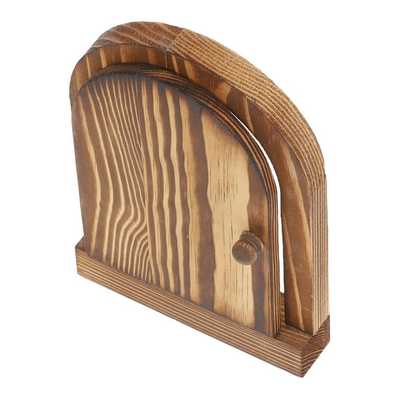 Homoyoyo Solid Wood Kitchen Light Switch Cover Door Shape Coffee Color Decorative Wall Plate