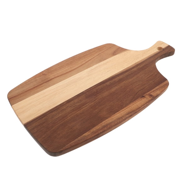 Homoyoyo Wooden Pizza Cutting Board Brown Wood Serving Board for Kitchen Use Meat Cheese Bread