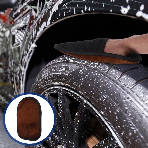 Homoyoyo Car Detailing Gloves Soft Coffee Color for Effective Car Cleaning and Maintenance