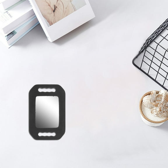 Homoyoyo Handle Mirror Wall Mountable Foam Black 1Pack