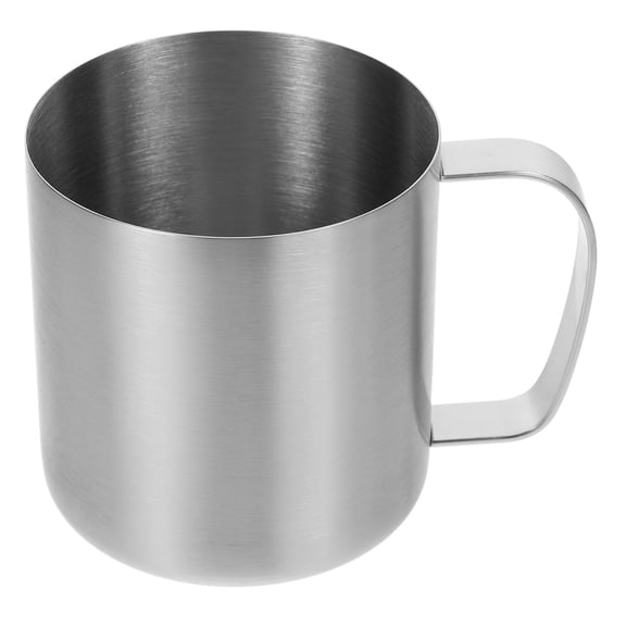 Homoyoyo Silver Stainless Steel Cup, Single Wall Design, Polished for Smooth Feel