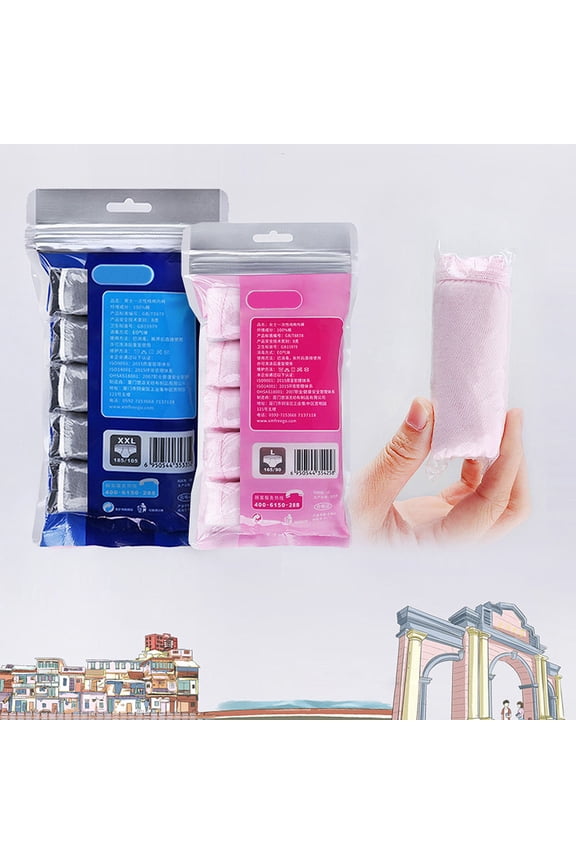 5-Pack Women's Disposable Underwear with Fabric and Elastic Waistband for Comfortable Daily Use