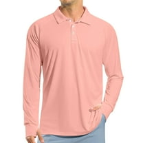 Homozy Men's Quick Dry Golf Polo Shirts Raglan Long Sleeve Solid Color Shirt Sports Lightweight T Shirts