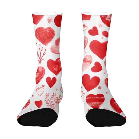 Homozy Valentine Socks Women Novelty Heart Love Cotton Crew Dress Socks Funny Womens Socks