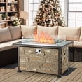 thumbnail image 1 of Homrest 44 Inch Aluminum Propane Fire Pit Table, Hand-Painted Table Top, 50,000 BTU w/ CSA Certification, Gray, 1 of 8