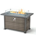 thumbnail image 1 of Homrest 50,000 BTU Auto-Ignition Gas Fire Table, 44in Propane Fire Pit Table with Aluminum Table Top, Dark Gray, 1 of 8