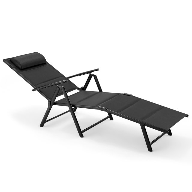 Homrest Folding Lounge Chair Outdoor Reclining Lightweight Chaise