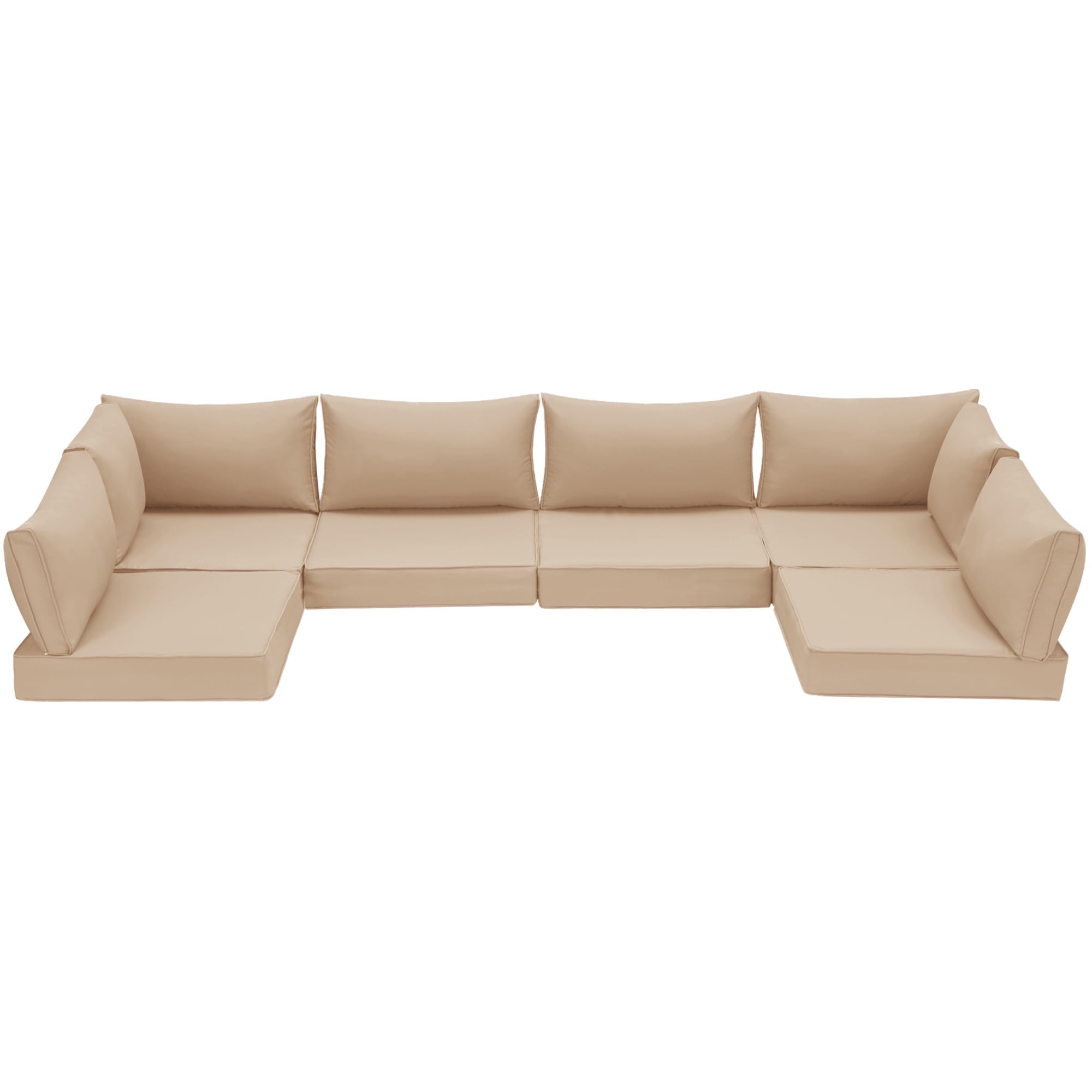 Homrest Outdoor Replacement Cushions 14x6 Patio Furniture, Sand Sofa