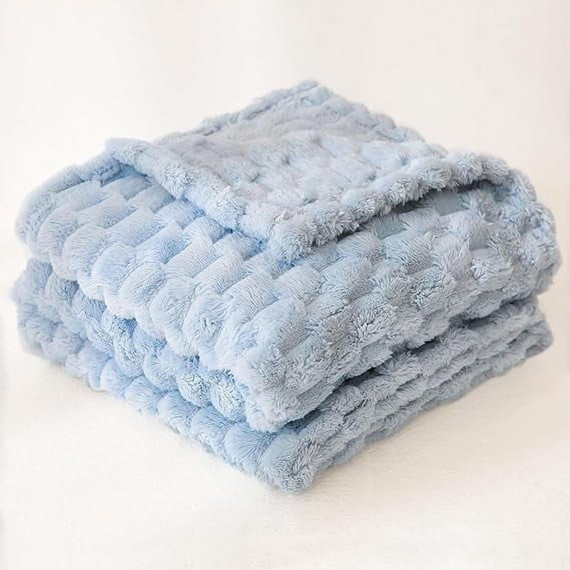 Baby blue fuzzy blanket sale