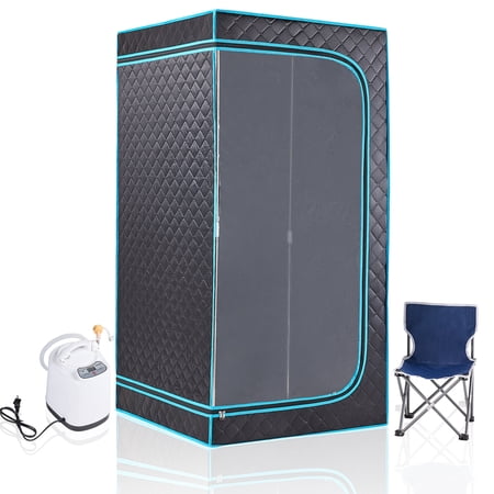 Homsido Full Size Personal Steam Sauna with Remote Control, Black