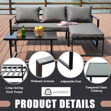 Homsido 41-Inch Outdoor Loveseat - Boho Rattan Woven 2-Seater For Patio & Garden