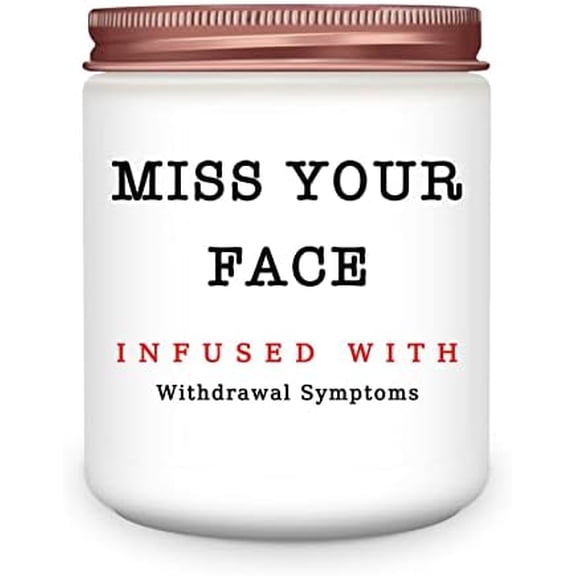 Homsolver Gifts for Women, Men, Friends, Sister, Bestie, Christmas Birthday Candles for Her Him, Unique Friendship Gift for Friend, Miss Your Face Scented Candle