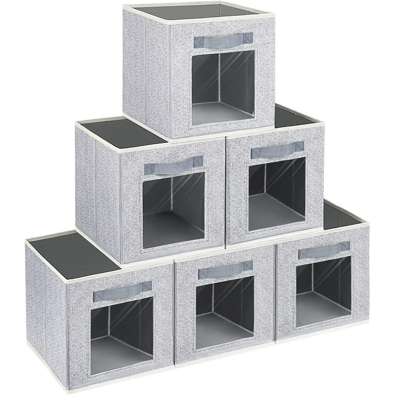Homsorout Cube Storage Bins, Closet Storage Cubes with Window
